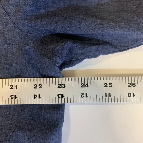 Orvis Men's Classic Collection Blue Heather‎ Button Up Short Sleeve Shirt Size L - Picture 12 of 13